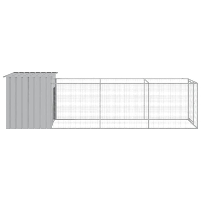 Cușcă de câine & țarc gri deschis 110x405x110cm oțel galvanizat - WALTI WALTI