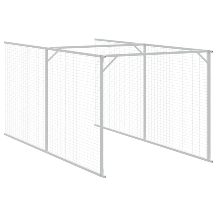 Cușcă de câine & țarc gri deschis 110x405x110cm oțel galvanizat - WALTI WALTI