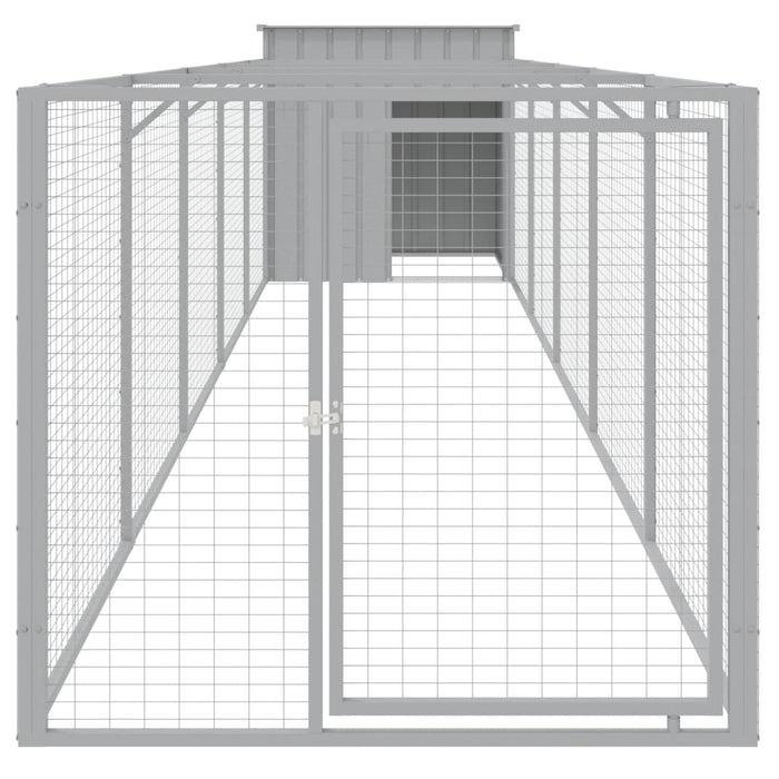 Cușcă de câine & țarc gri deschis 110x609x110cm oțel galvanizat - WALTI WALTI