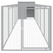 Cușcă de câine & țarc gri deschis 110x609x110cm oțel galvanizat - WALTI WALTI