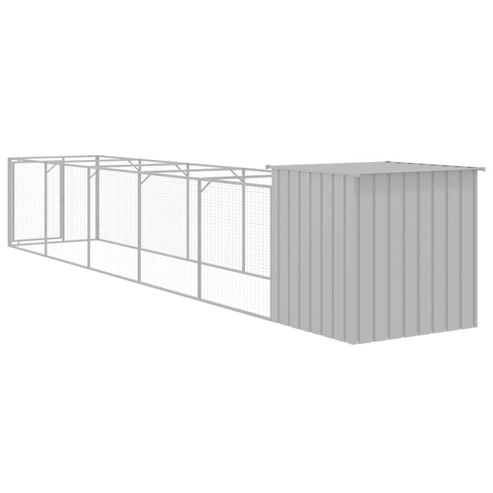 Cușcă de câine & țarc gri deschis 110x609x110cm oțel galvanizat - WALTI WALTI