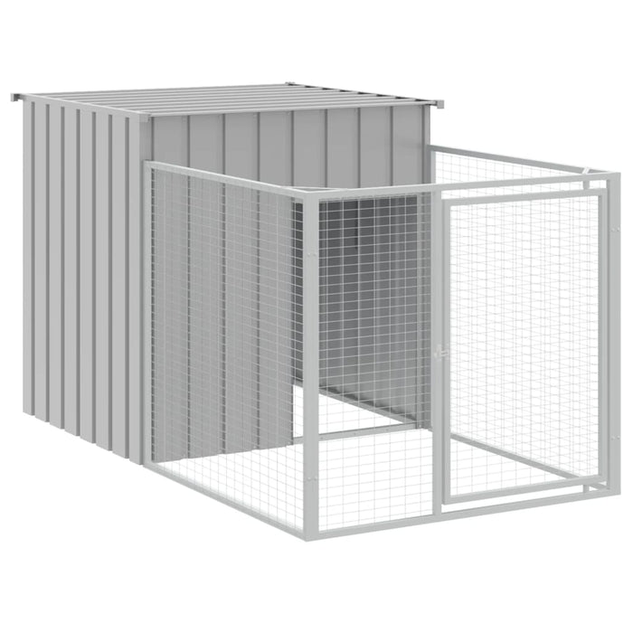 Cușcă de câine & țarc gri deschis 110x609x110cm oțel galvanizat - WALTI WALTI