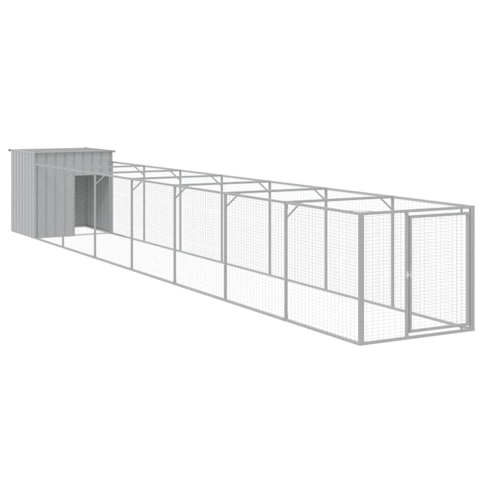 Cușcă de câine & țarc gri deschis 110x813x110cm oțel galvanizat - WALTI WALTI