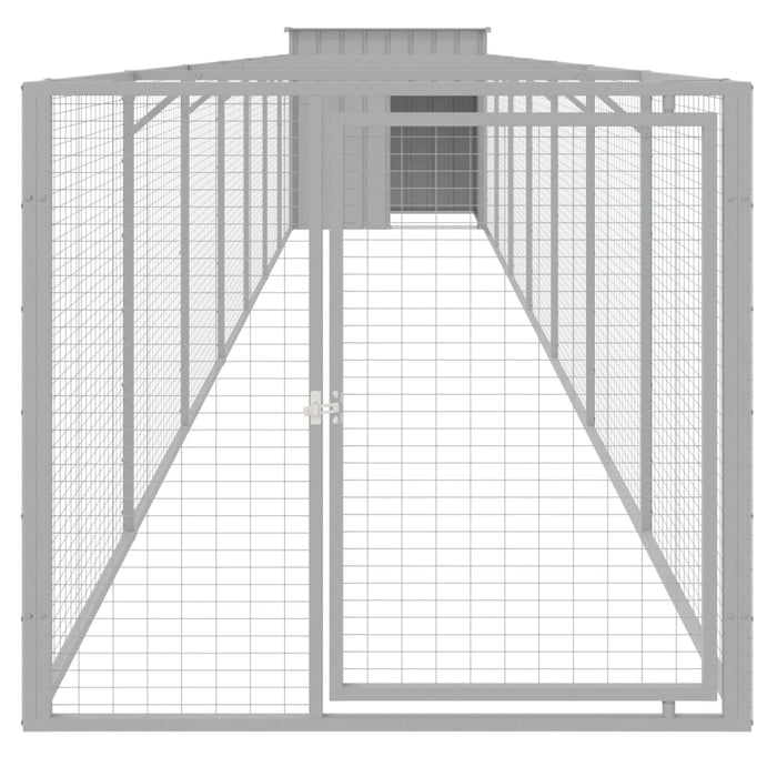 Cușcă de câine & țarc gri deschis 110x813x110cm oțel galvanizat - WALTI WALTI