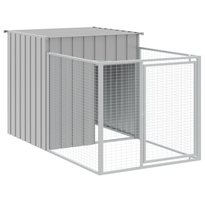 Cușcă de câine & țarc gri deschis 110x813x110cm oțel galvanizat - WALTI WALTI