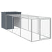 Coteț de pui cu incintă antracit 110x405x110 cm oțel galvanizat - WALTI WALTI
