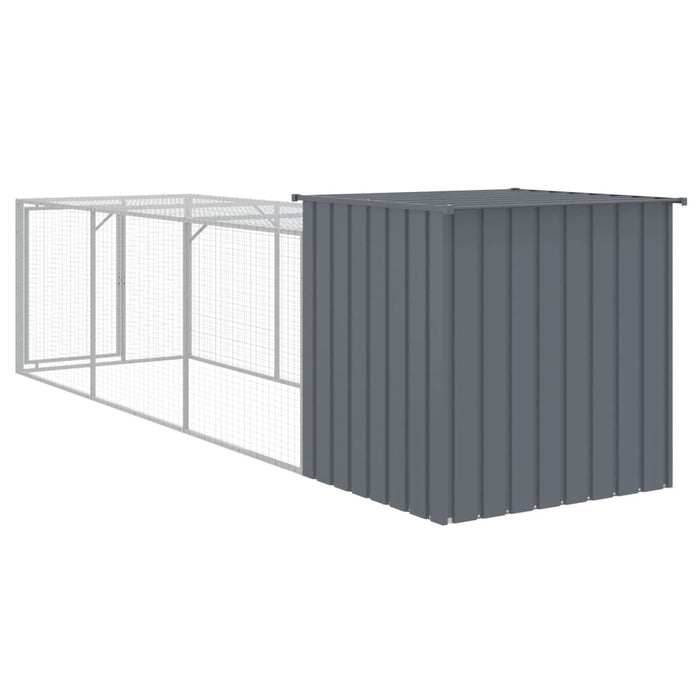Coteț de pui cu incintă antracit 110x405x110 cm oțel galvanizat - WALTI WALTI