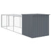Coteț de pui cu incintă antracit 110x405x110 cm oțel galvanizat - WALTI WALTI