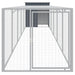 Coteț de pui cu incintă antracit 110x609x110 cm oțel galvanizat - WALTI WALTI