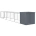 Coteț de pui cu incintă antracit 110x609x110 cm oțel galvanizat - WALTI WALTI