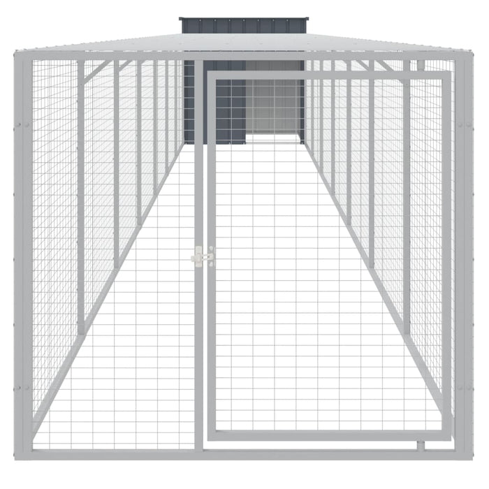 Coteț de pui cu incintă antracit 110x813x110 cm oțel galvanizat - WALTI WALTI