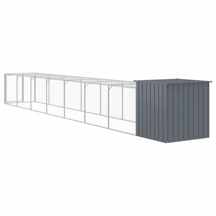 Coteț de pui cu incintă antracit 110x813x110 cm oțel galvanizat - WALTI WALTI
