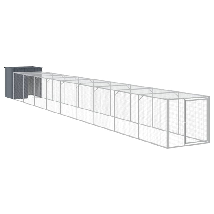 Coteț de pui cu incintă antracit 110x1017x110cm oțel galvanizat - WALTI WALTI