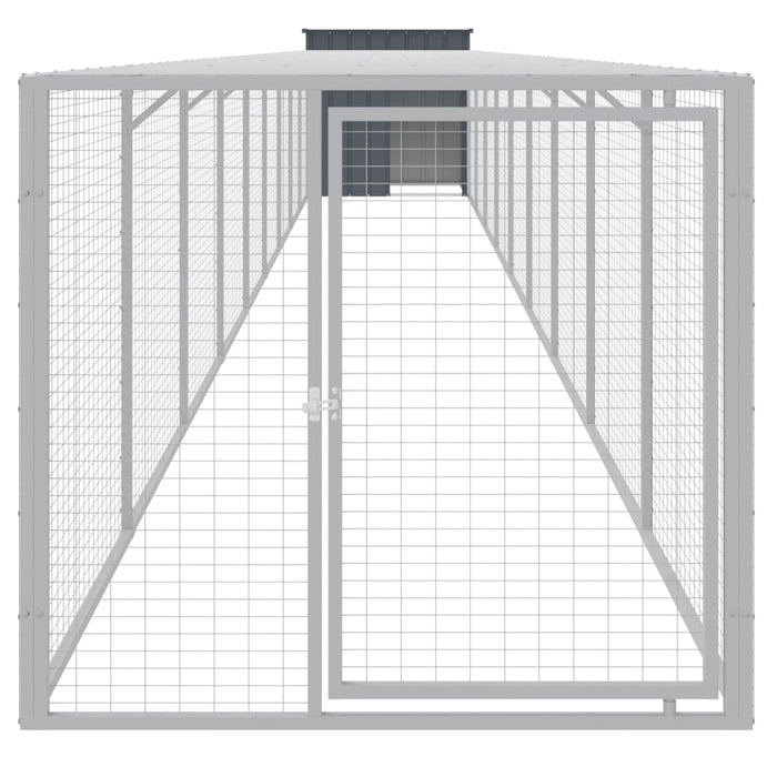 Coteț de pui cu incintă antracit 110x1017x110cm oțel galvanizat - WALTI WALTI