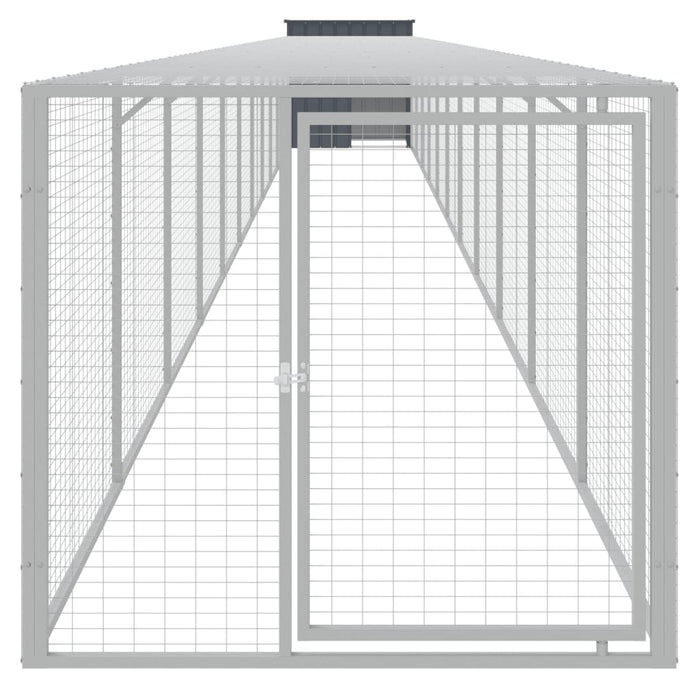 Coteț de pui cu incintă antracit 110x1221x110cm oțel galvanizat - WALTI WALTI
