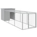Coteț pui cu incintă gri deschis 110x405x110 cm oțel galvanizat - WALTI WALTI