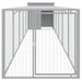 Coteț pui cu incintă gri deschis 110x609x110 cm oțel galvanizat - WALTI WALTI