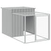 Coteț pui cu incintă gri deschis 110x609x110 cm oțel galvanizat - WALTI WALTI