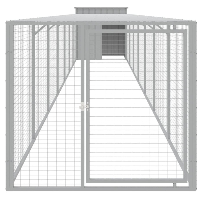 Coteț pui cu incintă gri deschis 110x813x110 cm oțel galvanizat - WALTI WALTI