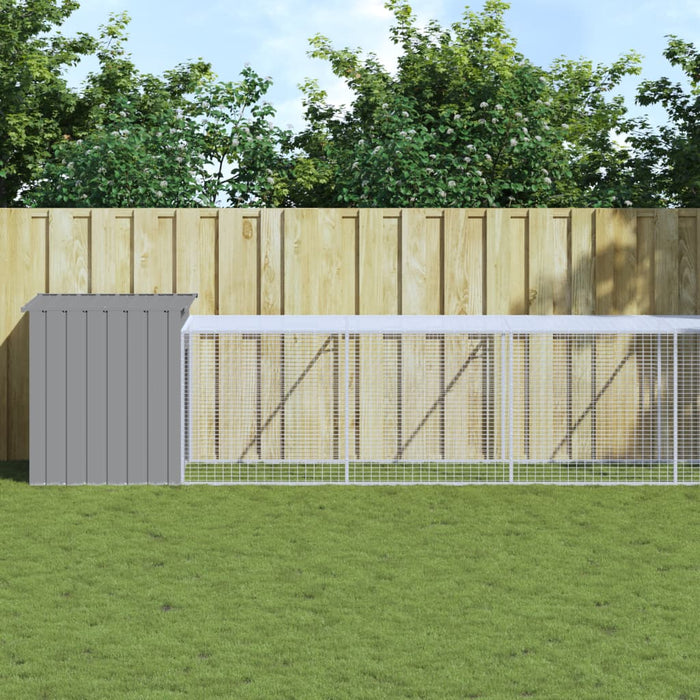 Coteț pui cu incintă gri deschis 110x813x110 cm oțel galvanizat - WALTI WALTI