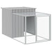 Coteț pui cu incintă gri deschis 110x1017x110cm oțel galvanizat - WALTI WALTI