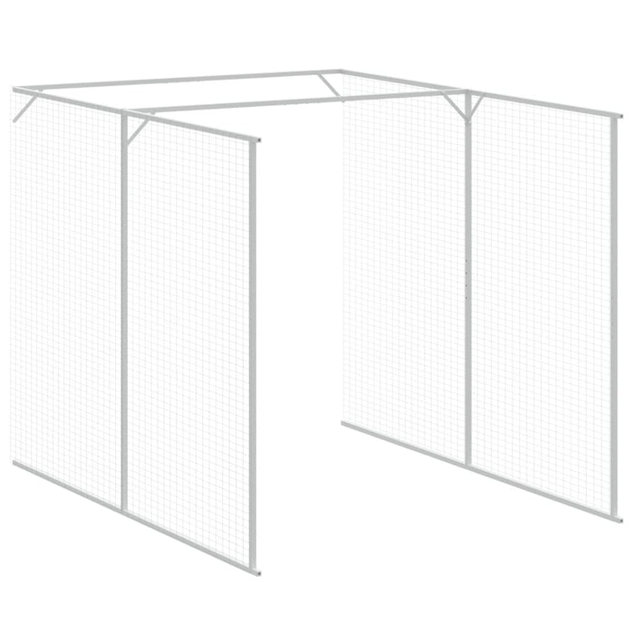 Cușcă câine cu țarc antracit 165x455x181 cm oțel galvanizat - WALTI WALTI