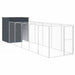 Cușcă câine cu țarc antracit 165x659x181 cm oțel galvanizat - WALTI WALTI