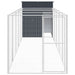Cușcă câine cu țarc antracit 165x659x181 cm oțel galvanizat - WALTI WALTI