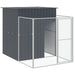 Cușcă câine cu țarc antracit 165x659x181 cm oțel galvanizat - WALTI WALTI