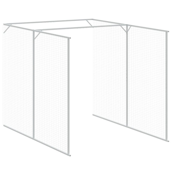 Cușcă câine cu țarc antracit 165x659x181 cm oțel galvanizat - WALTI WALTI