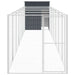 Cușcă câine cu țarc antracit 165x863x181 cm oțel galvanizat - WALTI WALTI