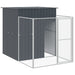 Cușcă câine cu țarc antracit 165x863x181 cm oțel galvanizat - WALTI WALTI