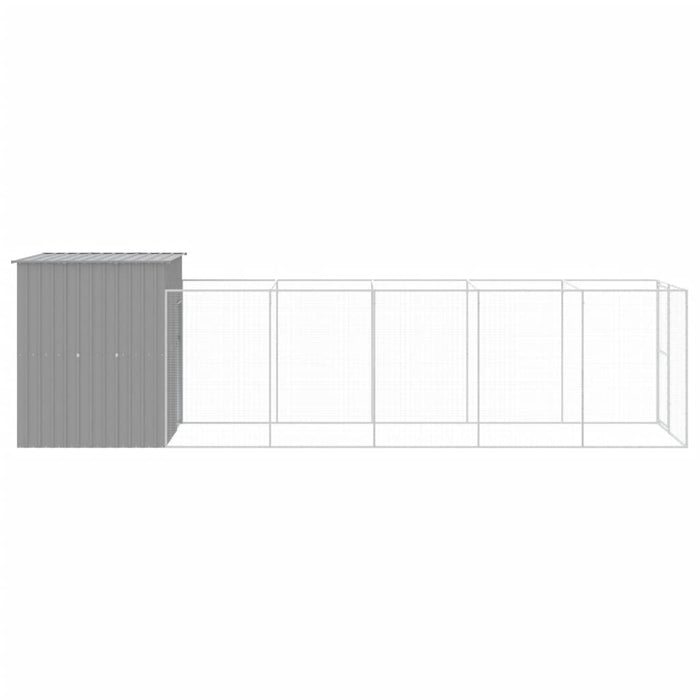 Cușcă de câine & țarc gri deschis 165x659x181cm oțel galvanizat - WALTI WALTI