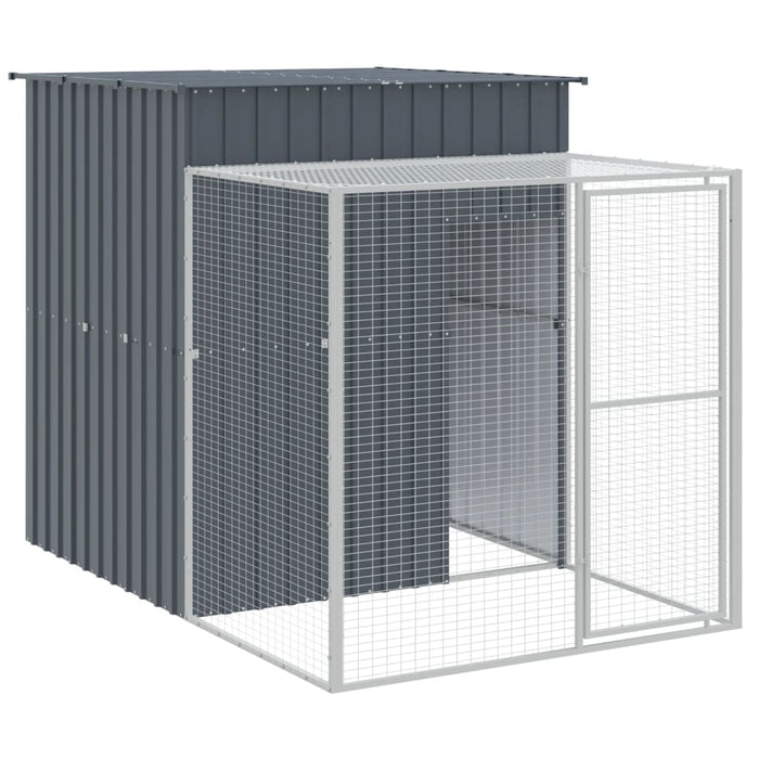 Coteț de pui cu incintă antracit 165x1271x181cm oțel galvanizat WALTI