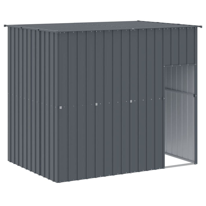 Cușcă de câine cu țarc antracit 214x253x181 cm oțel galvanizat - WALTI WALTI