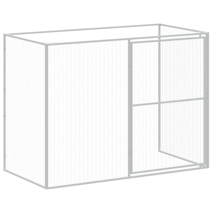 Cușcă de câine cu țarc antracit 214x253x181 cm oțel galvanizat - WALTI WALTI