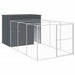 Cușcă de câine cu țarc antracit 214x457x181 cm oțel galvanizat - WALTI WALTI