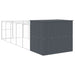 Cușcă de câine cu țarc antracit 214x661x181 cm oțel galvanizat - WALTI WALTI