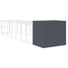 Cușcă de câine cu țarc antracit 214x865x181 cm oțel galvanizat - WALTI WALTI