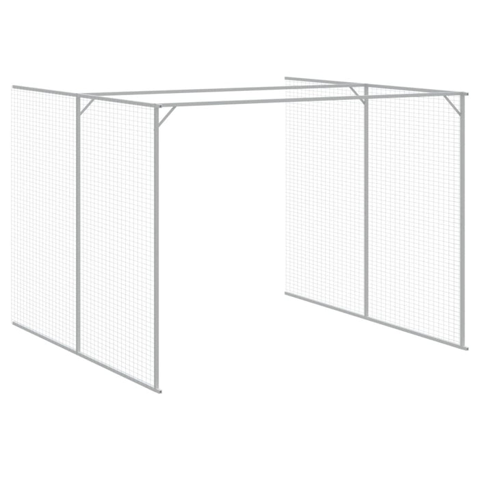 Cușcă de câine cu țarc antracit 214x865x181 cm oțel galvanizat - WALTI WALTI