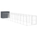 Cușcă câine cu țarc antracit 214x1273x181 cm oțel galvanizat - WALTI WALTI
