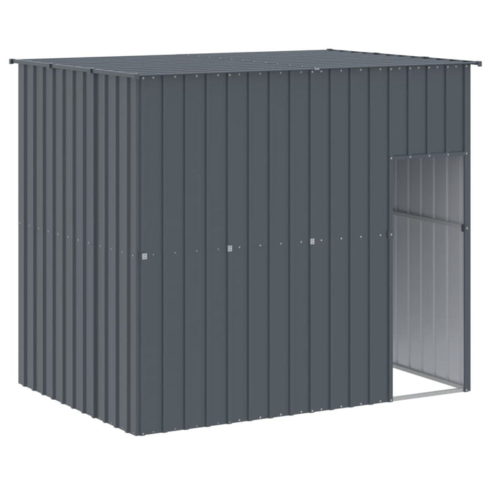 Cușcă câine cu țarc antracit 214x1273x181 cm oțel galvanizat - WALTI WALTI