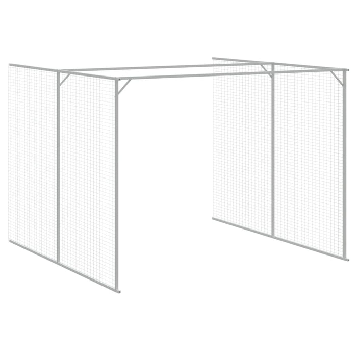 Cușcă câine cu țarc antracit 214x1273x181 cm oțel galvanizat - WALTI WALTI