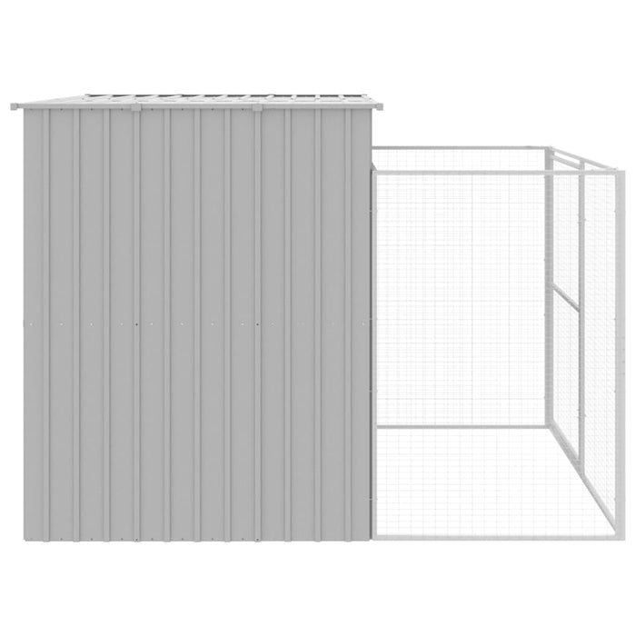 Cușcă de câine & țarc gri deschis 214x253x181cm oțel galvanizat - WALTI WALTI