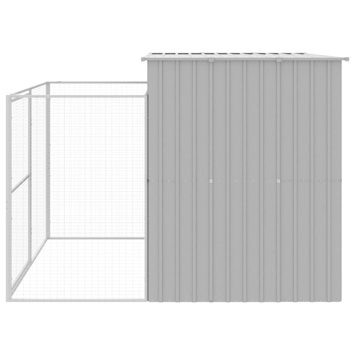 Cușcă de câine & țarc gri deschis 214x253x181cm oțel galvanizat - WALTI WALTI