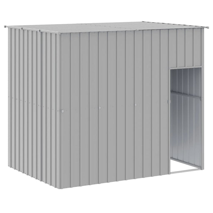 Cușcă de câine & țarc gri deschis 214x253x181cm oțel galvanizat - WALTI WALTI
