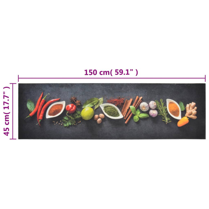 Covor de bucătărie lavabil Spices, 45x150 cm, catifea - WALTI WALTI