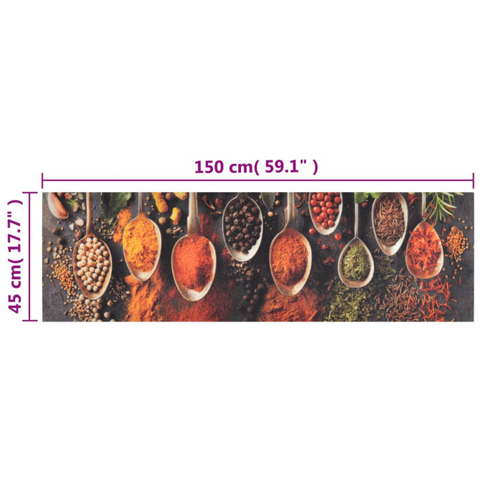 Covor de bucătărie lavabil Spoon & Spices, 45x150 cm, catifea - WALTI WALTI