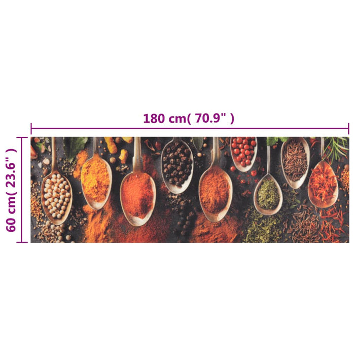 Covor de bucătărie lavabil Spoon & Spices, 60x180cm, catifea - WALTI WALTI