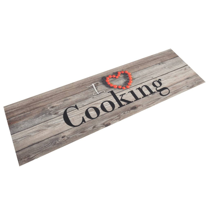 Covor de bucătărie lavabil Cooking, gri, 45x150 cm, catifea WALTI